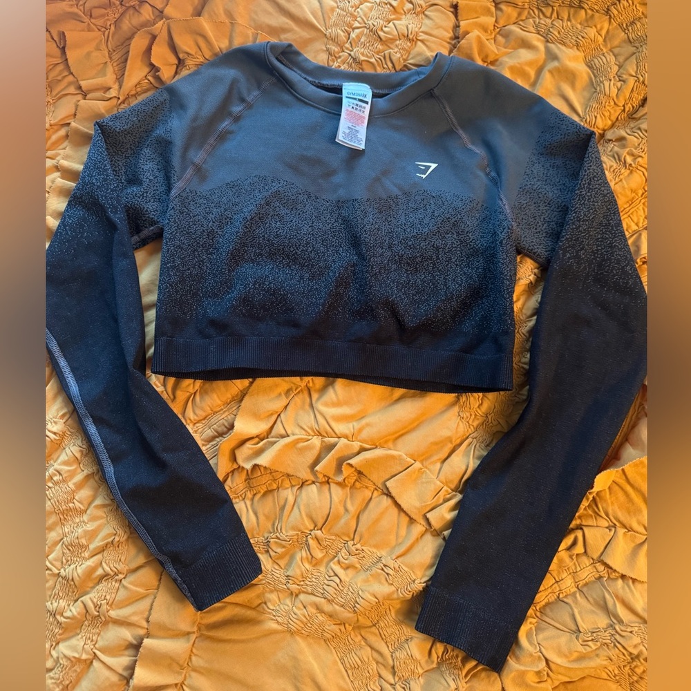 Gymshark Black Long Sleeve Crop Top